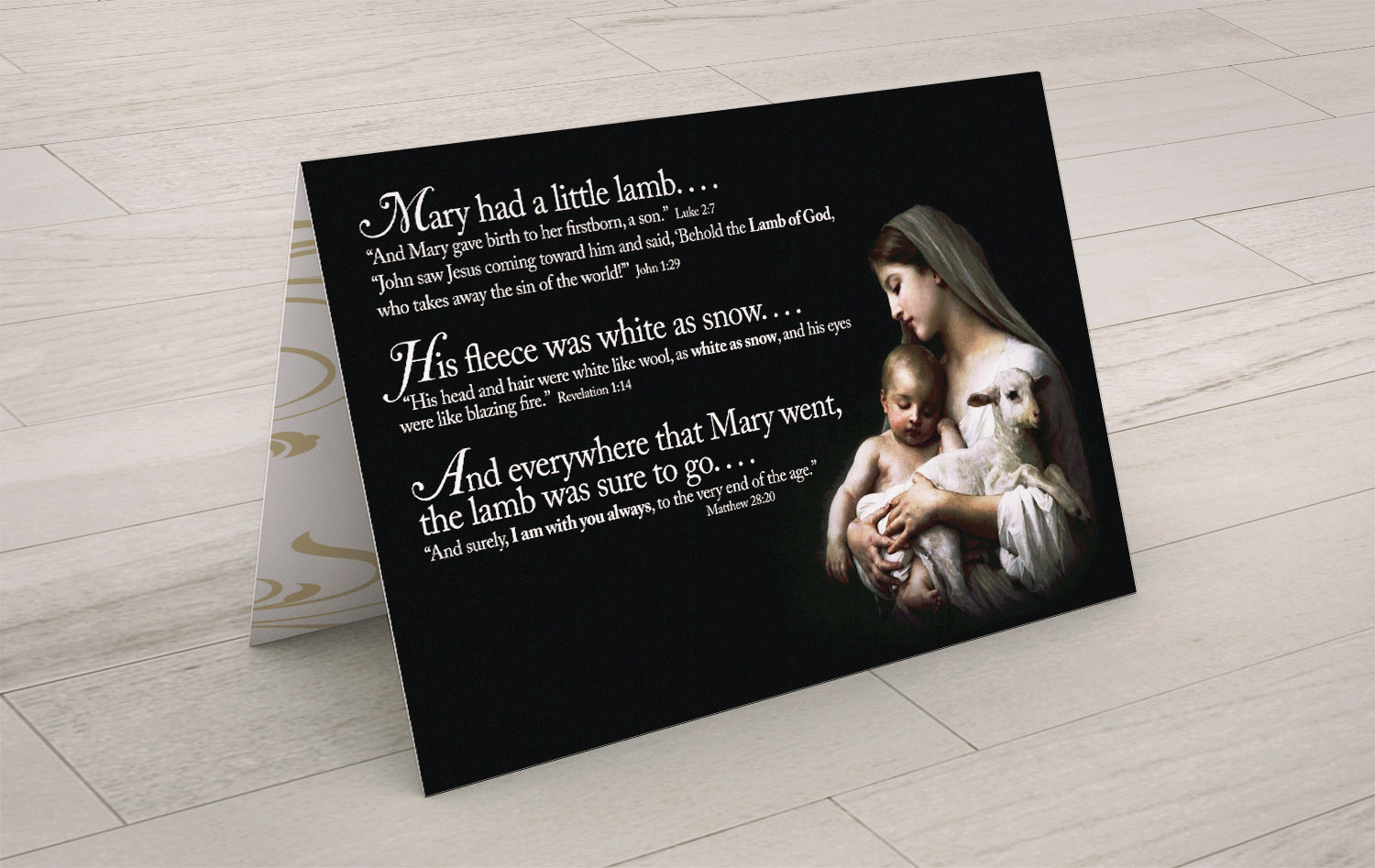 Mary Had a Little Lamb Christmas Card